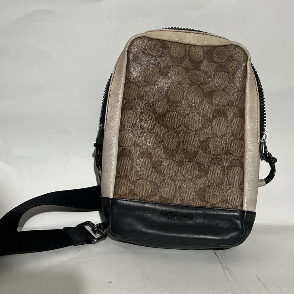 Coach Brown and Black Men's Crossbody Bag - Picture 1 of 14